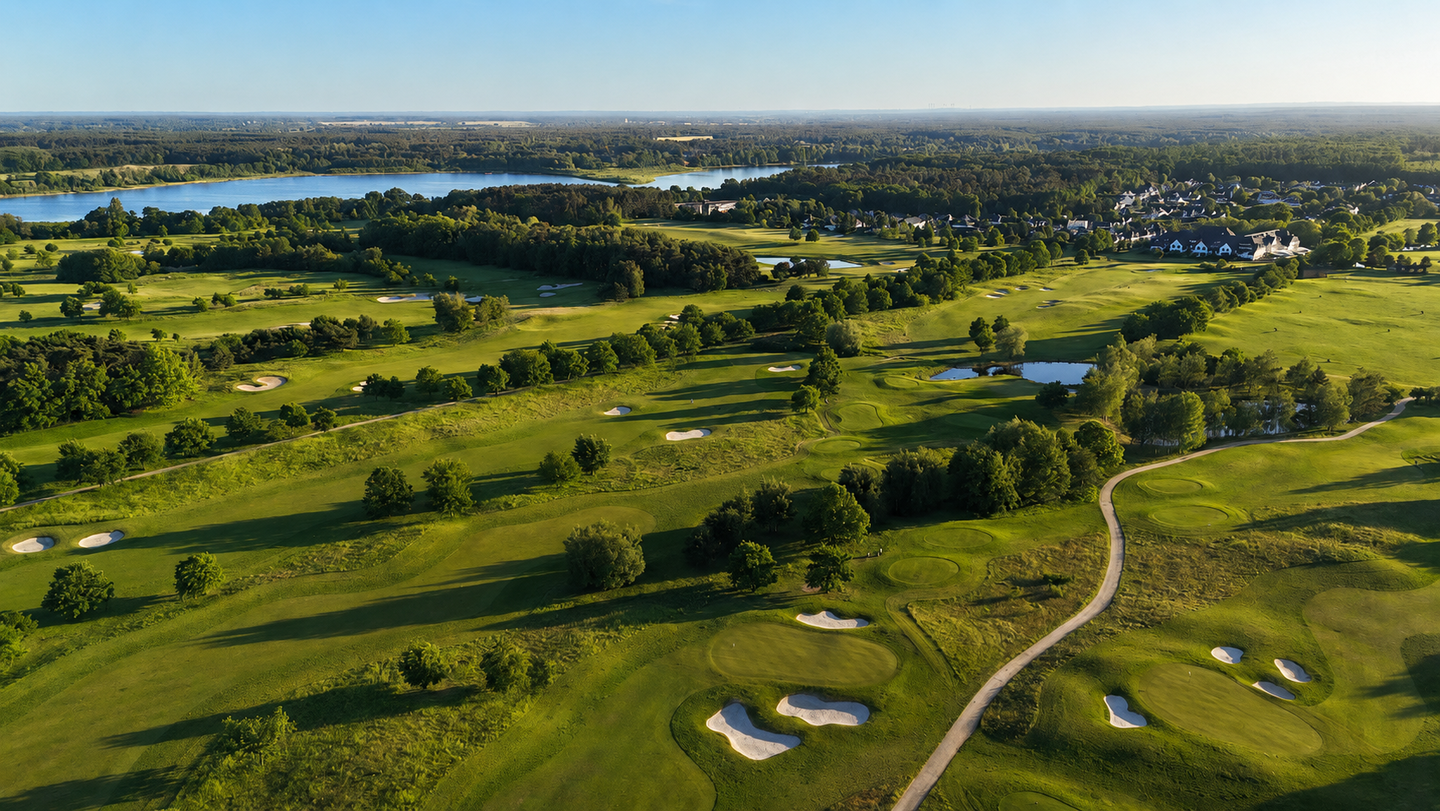 Abendstimmung über dem Golfplatz