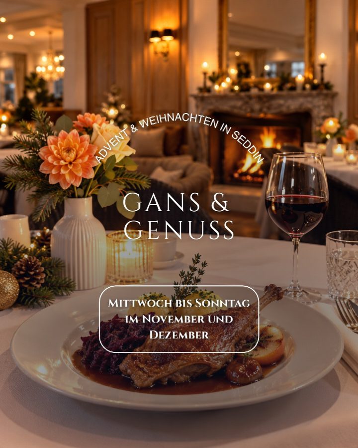 🍂 Wenn der Herbst nach Gänsebraten duftet …⁠ ⁠ Knusprige Haut, winterliche Beilagen, ein gutes Glas Rotwein und…