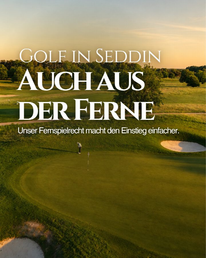 Golf in Seddin. Auch aus der Ferne.⁠ ⁠ Unser Fernspielrecht richtet sich an Golferinnen und Golfer, die weiter entfernt…